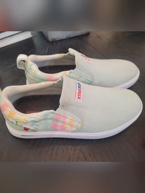 Xtratuf Women's Slip-On Deck Shoes in Pastel Mint Color